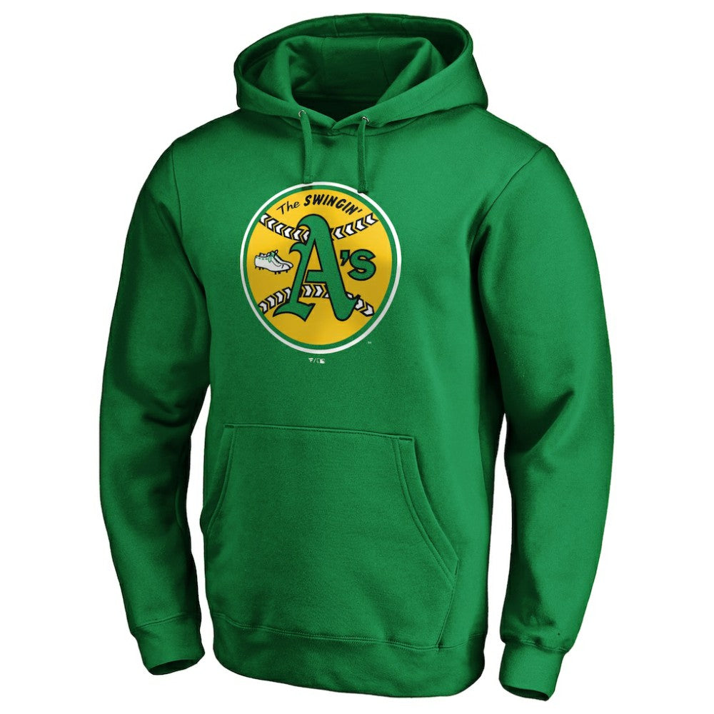 Oakland Athletics Cooperstown Collection Huntington Logo Fitted Pullover Hoodie - MLB