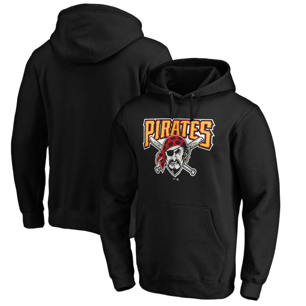 Pittsburgh Pirates Cooperstown Collection Huntington Logo Fitted Pullover Hoodie - MLB