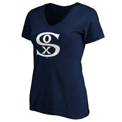 Chicago White Sox Women's Cooperstown Collection Huntington Logo V-Neck T-Shirt - MLB