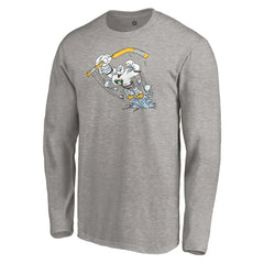 Anaheim Ducks Special Edition Primary Logo Long Sleeve T-Shirt - Heather Gray - NHL