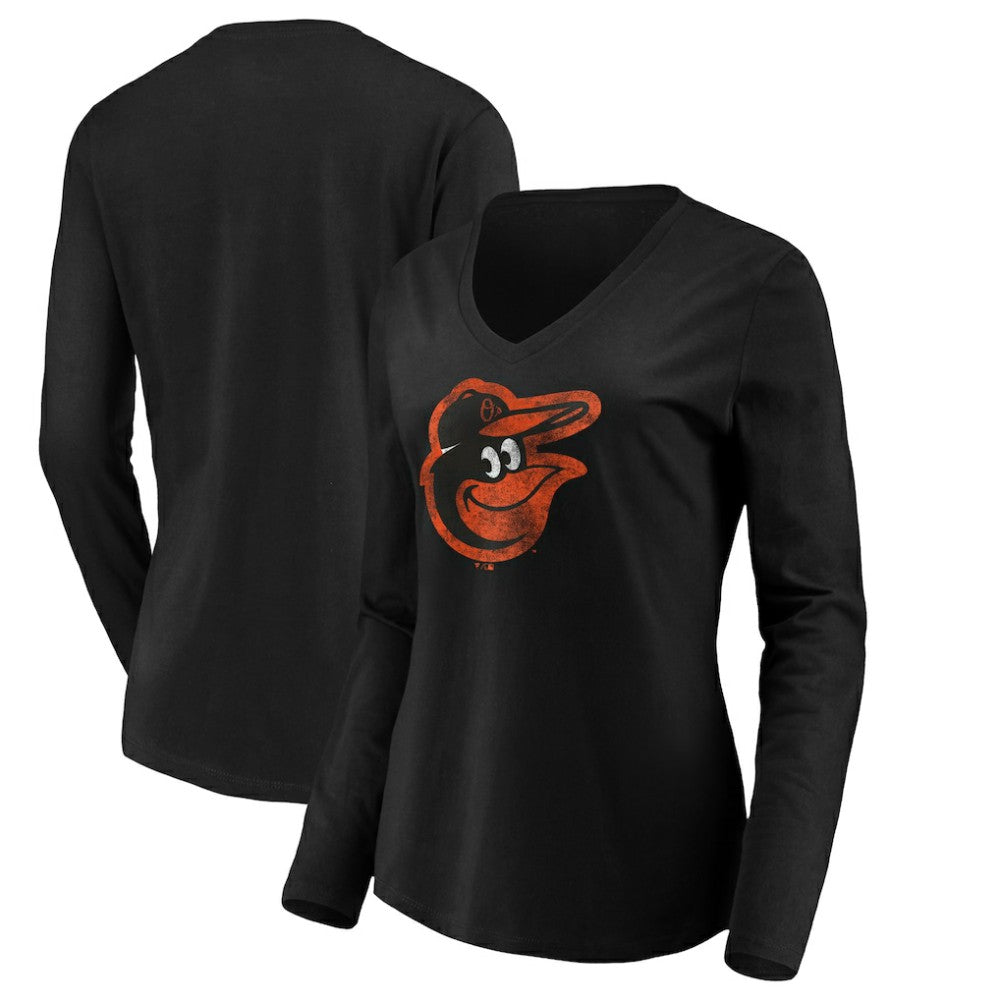 Baltimore Orioles Women's Core Distressed Team Long Sleeve T-Shirt - MLB