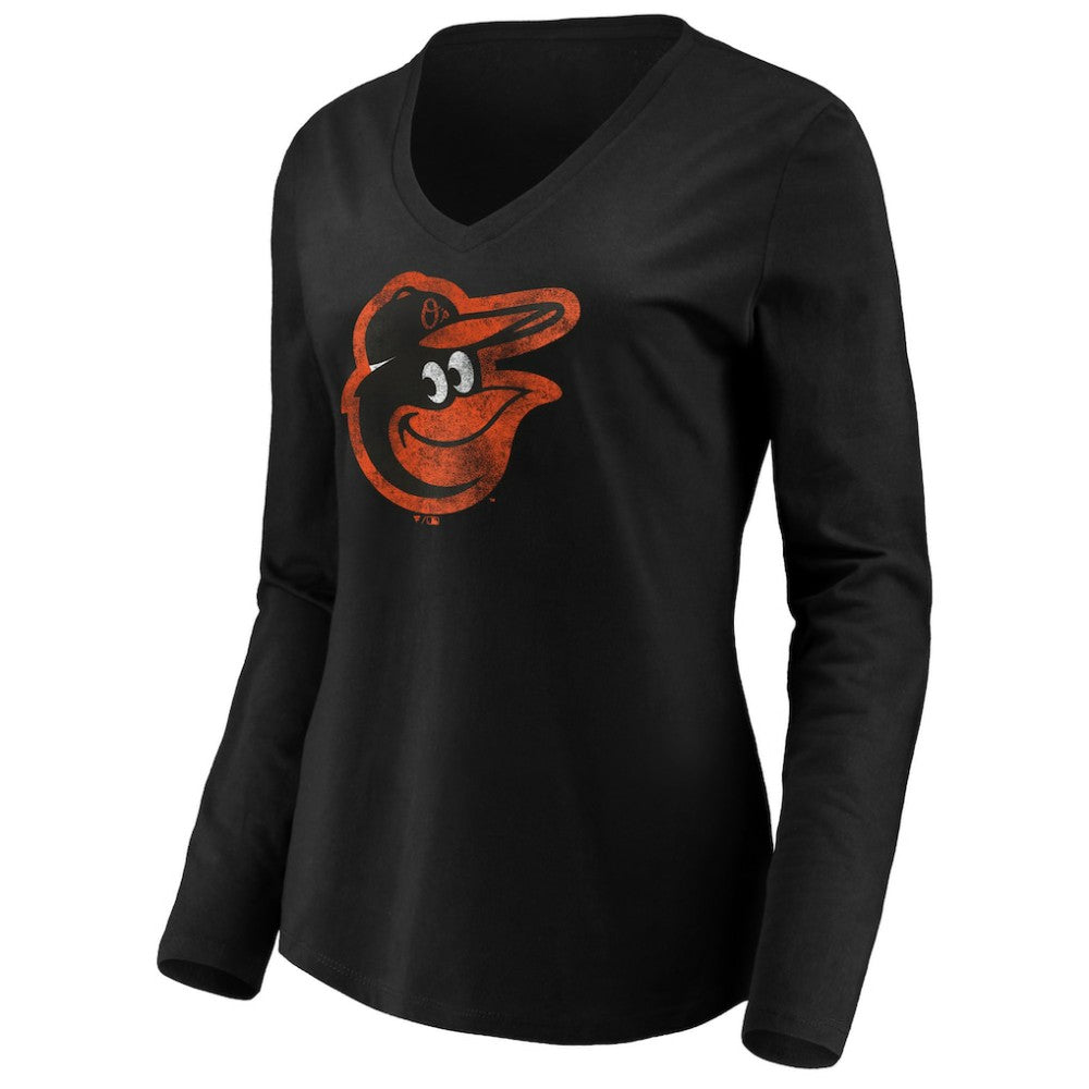 Baltimore Orioles Women's Core Distressed Team Long Sleeve T-Shirt - MLB