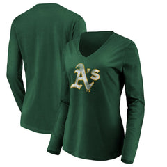 Athletics Women's Core Distressed Team Long Sleeve T-Shirt - MLB