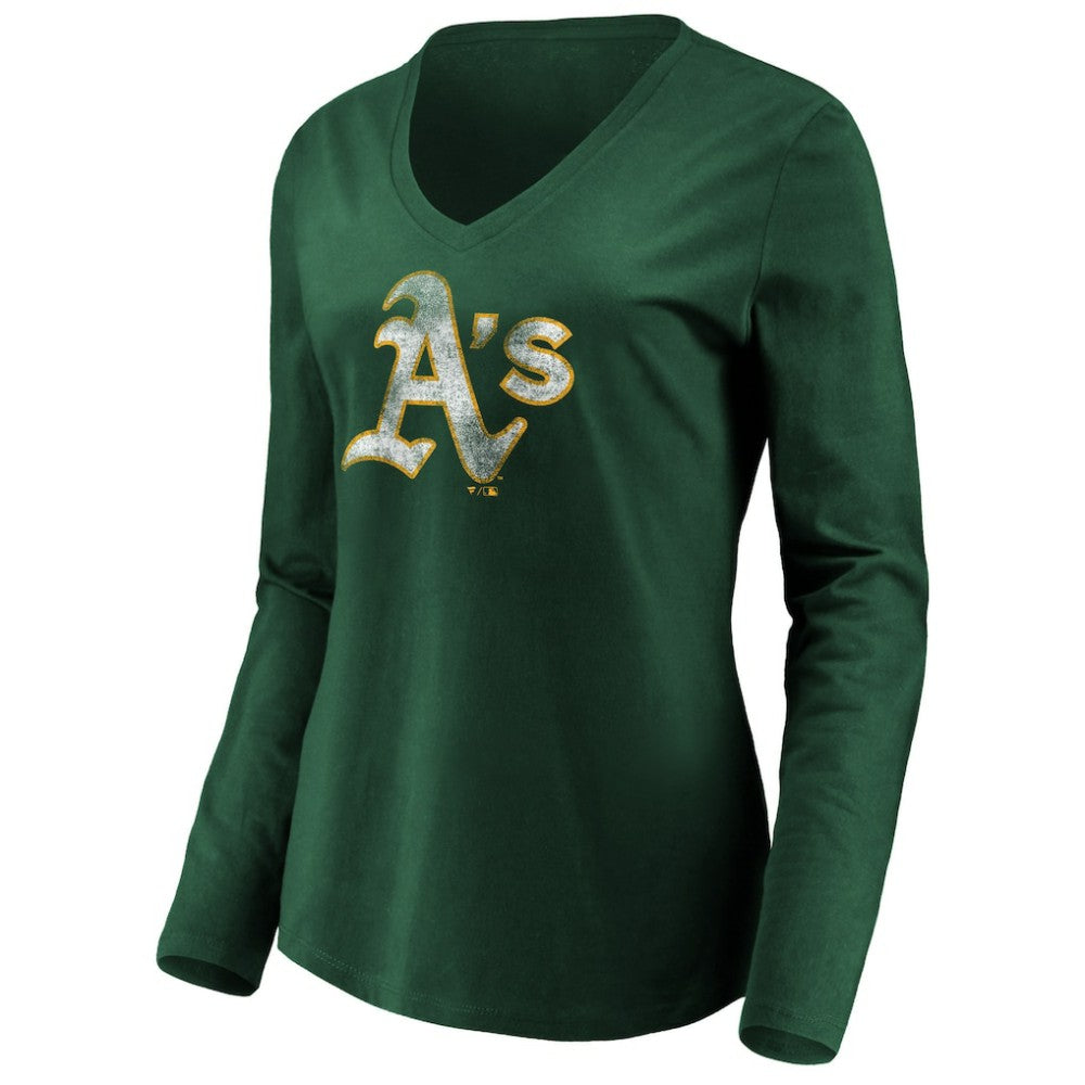 Athletics Women's Core Distressed Team Long Sleeve T-Shirt - MLB