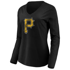 Pittsburgh Pirates Women's Core Distressed Team Long Sleeve T-Shirt - MLB