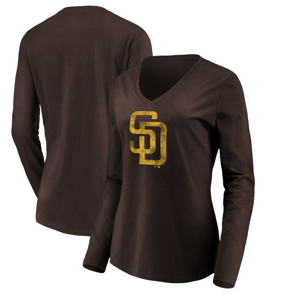 San Diego Padres Women's Core Distressed Team Long Sleeve T-Shirt - MLB