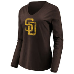 San Diego Padres Women's Core Distressed Team Long Sleeve T-Shirt - MLB