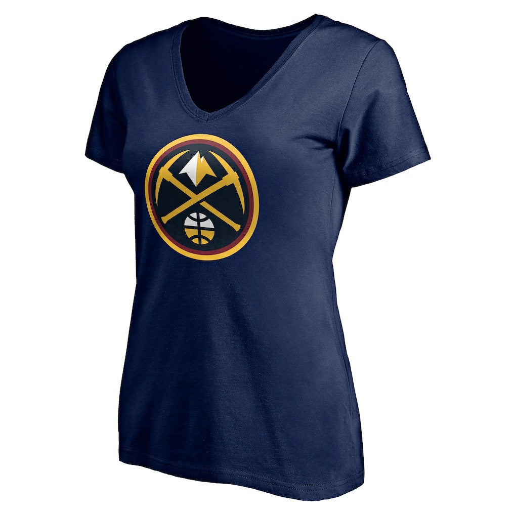 Denver Nuggets Women's Playmaker Personalized Name & Number V-Neck T-Shirt Navy - NBA