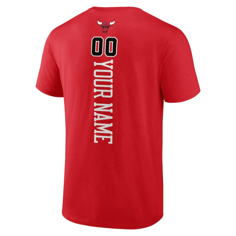 Chicago Bulls Playmaker Personalized Name & Number T-Shirt Red - NBA