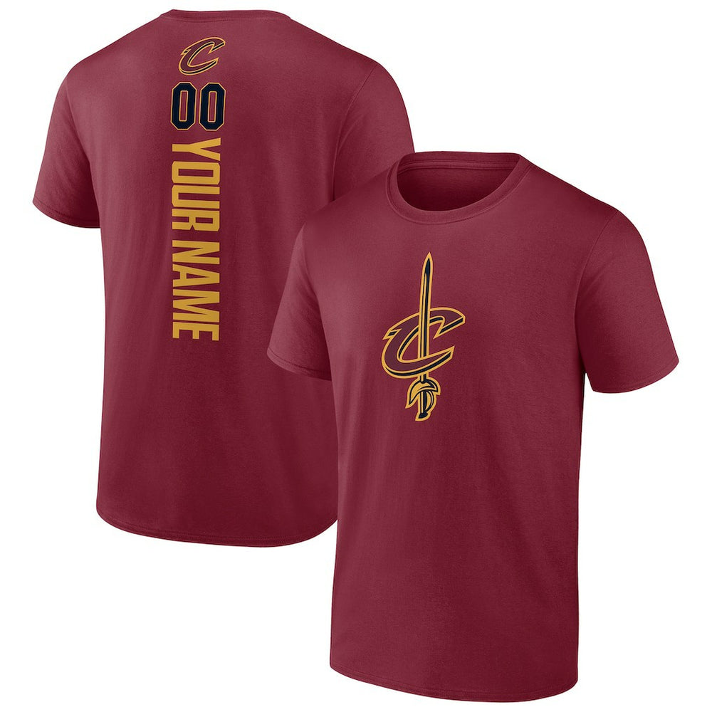 Cleveland Cavaliers Playmaker Personalized Name & Number T-Shirt Wine - NBA