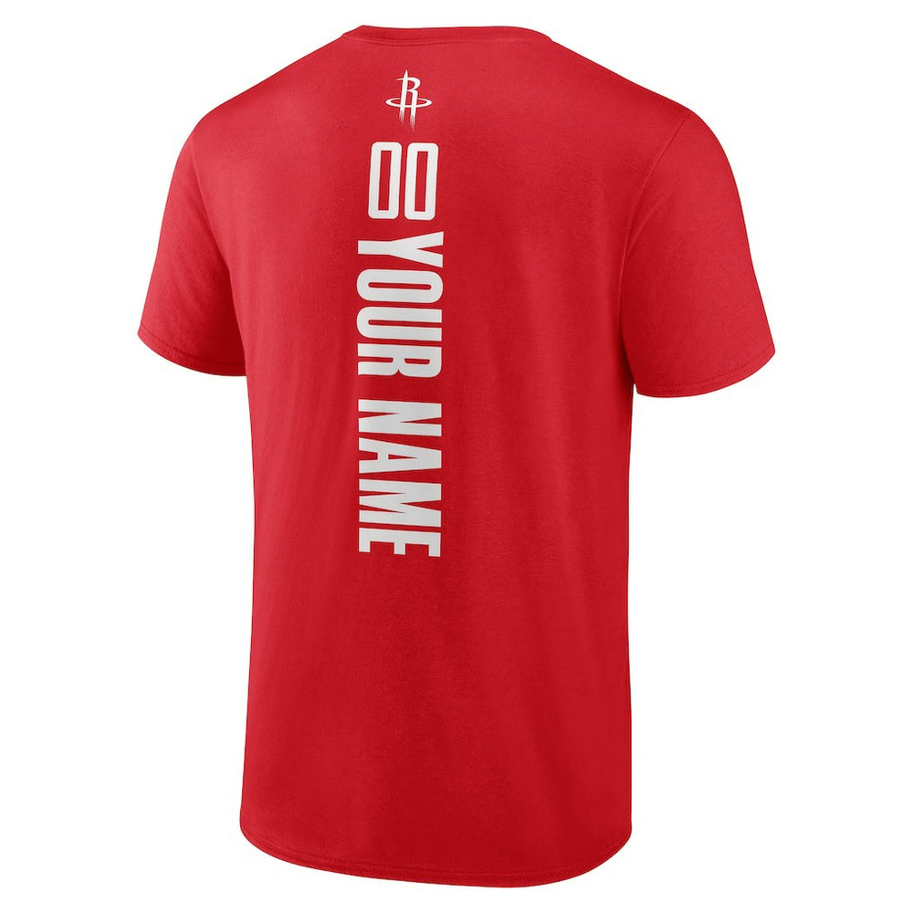 Houston Rockets Playmaker Personalized Name & Number T-Shirt Red - NBA