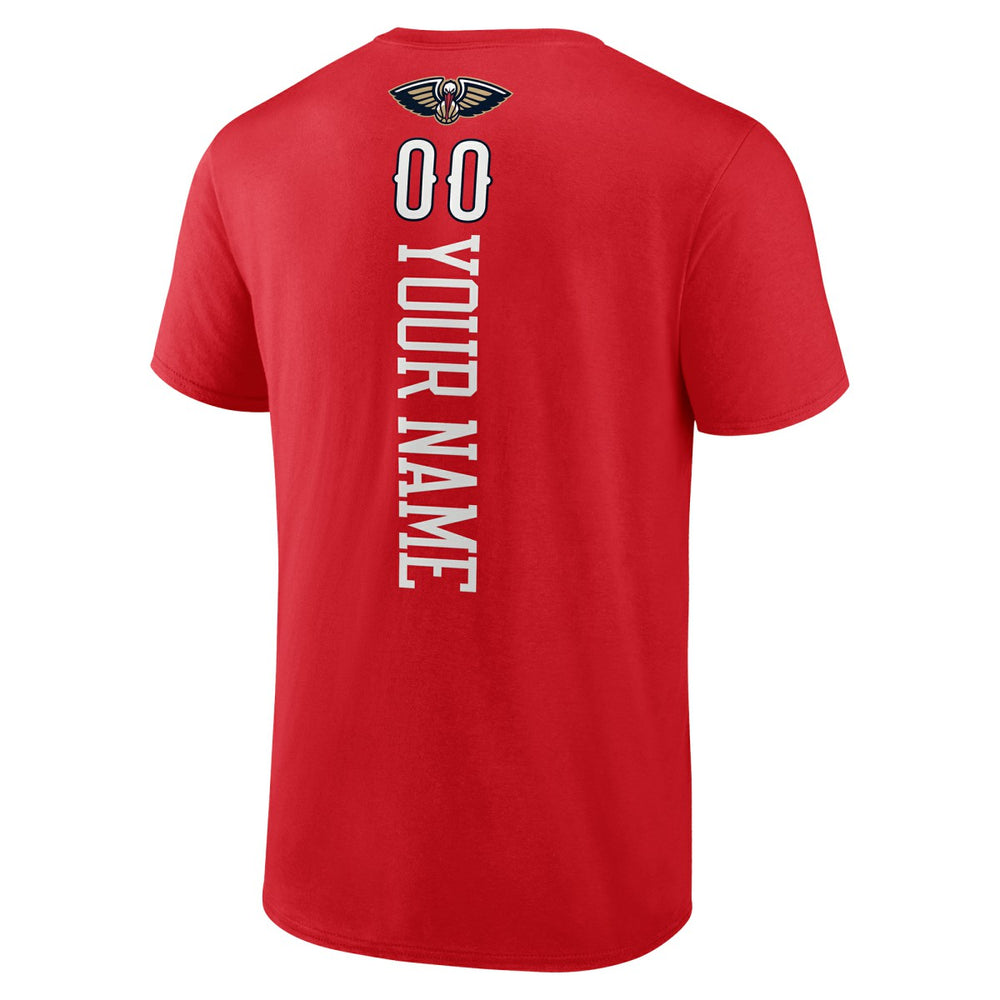 New Orleans Pelicans Playmaker Personalized Name & Number T-Shirt Red - NBA