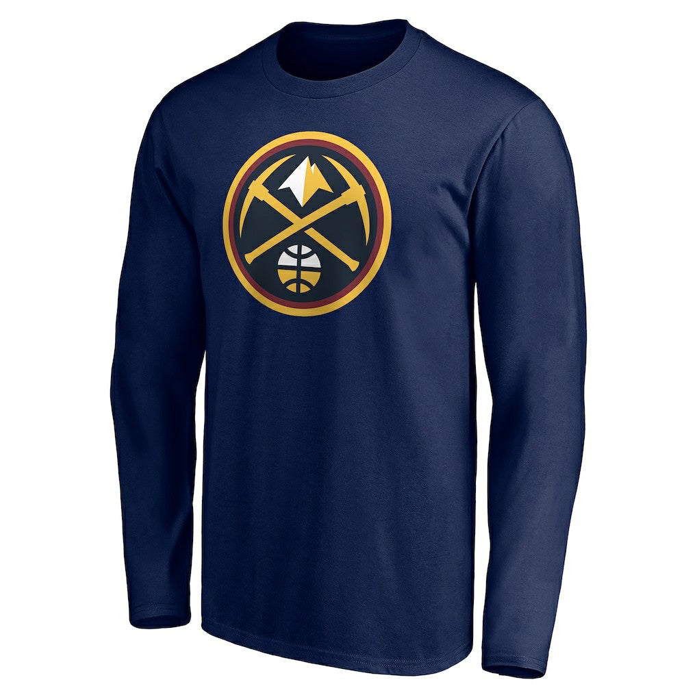 Denver Nuggets Playmaker Personalized Name & Number Long Sleeve T-Shirt Navy - NBA