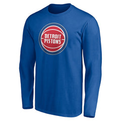 Detroit Pistons Playmaker Personalized Name & Number Long Sleeve T-Shirt Blue - NBA