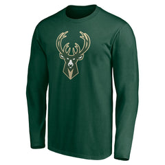 Milwaukee Bucks Playmaker Personalized Name & Number Long Sleeve T-Shirt Hunter Green - NBA
