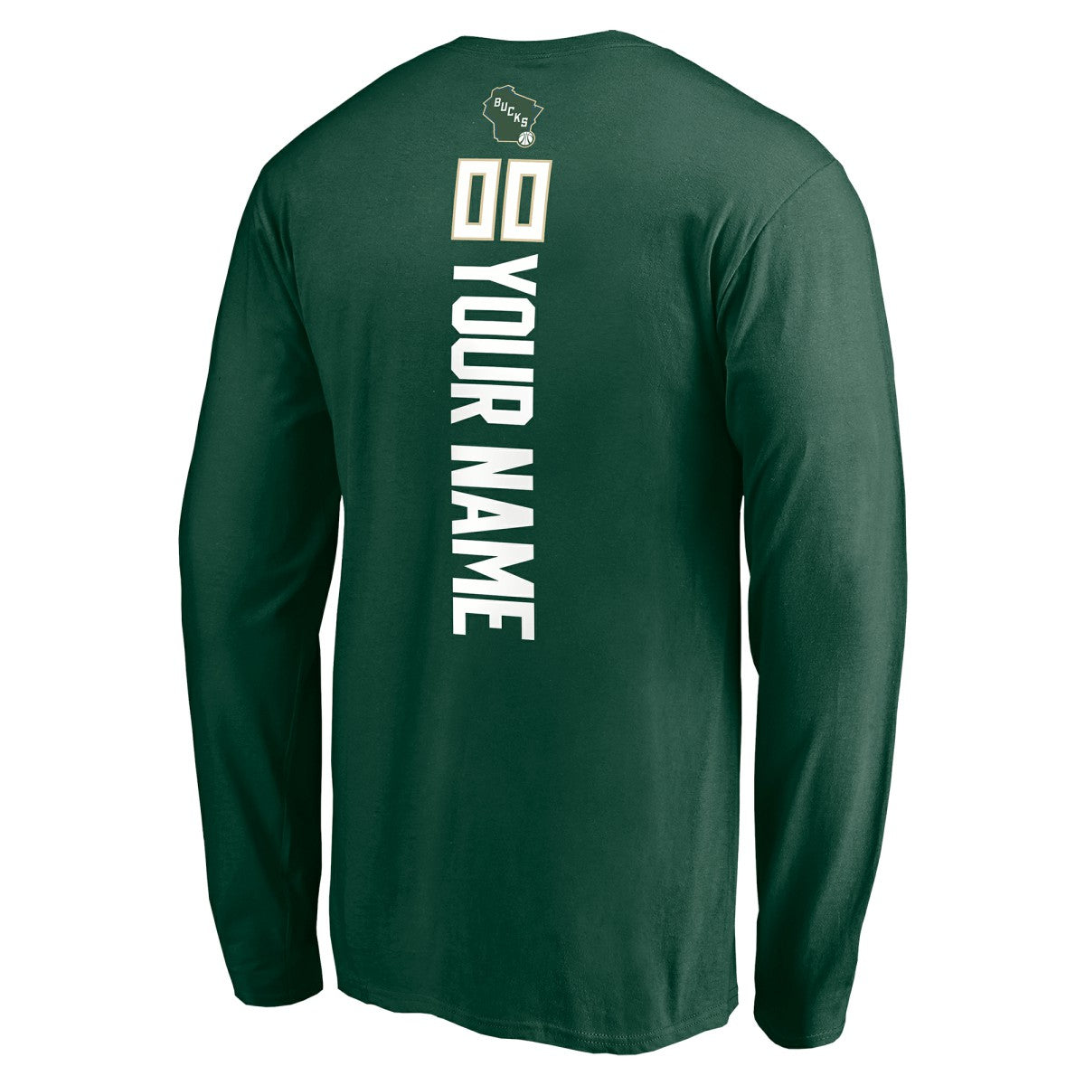 Milwaukee Bucks Playmaker Personalized Name & Number Long Sleeve T-Shirt Hunter Green - NBA