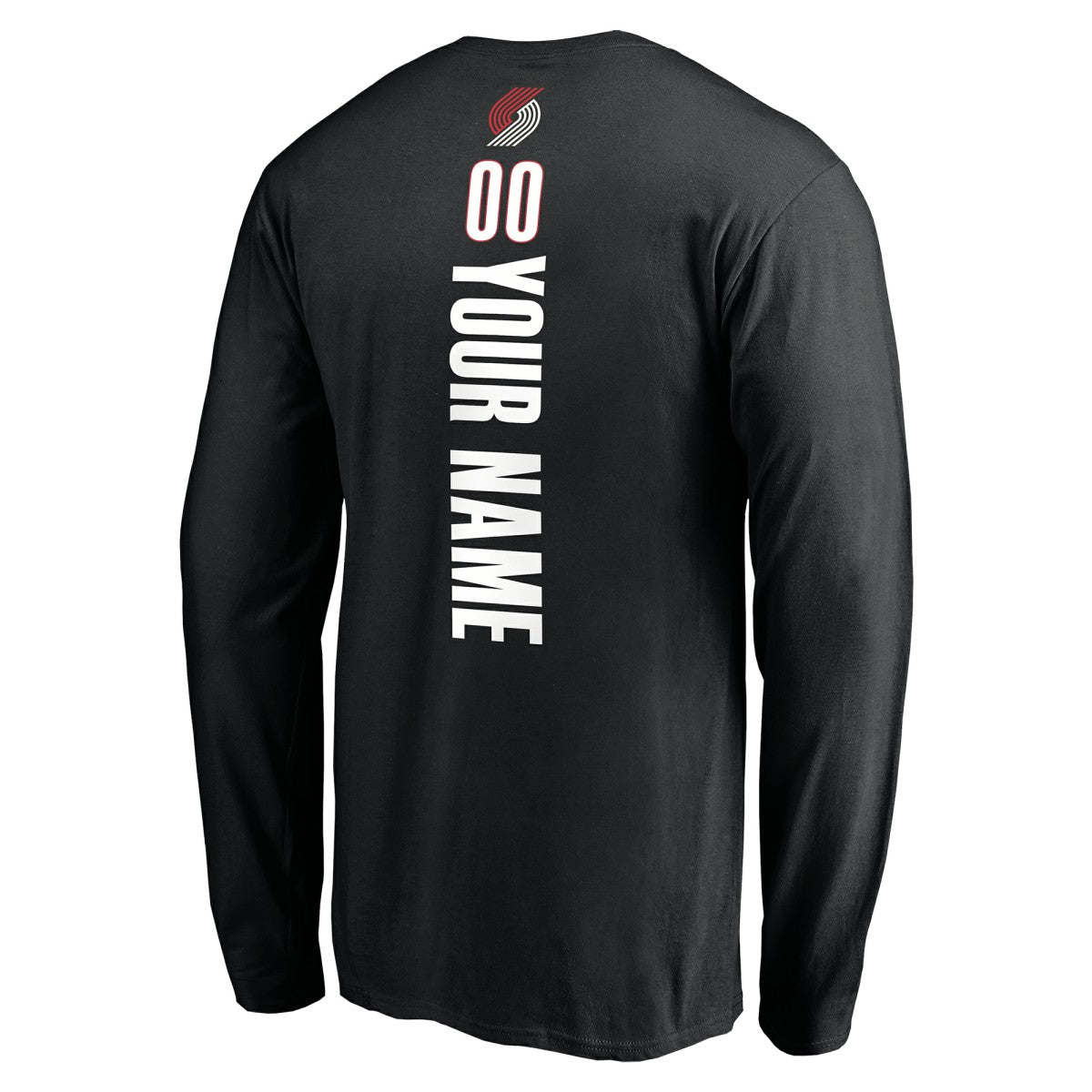 Portland Trail Blazers Playmaker Personalized Name & Number Long Sleeve T-Shirt Black - NBA
