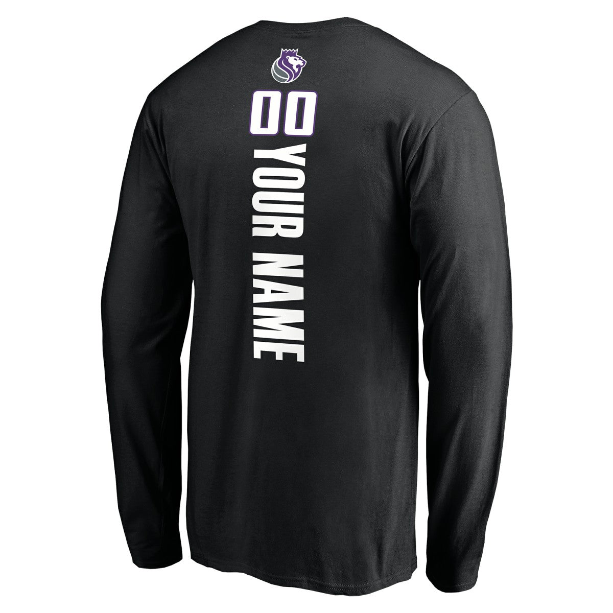 Sacramento Kings Playmaker Personalized Name & Number Long Sleeve T-Shirt Black - NBA