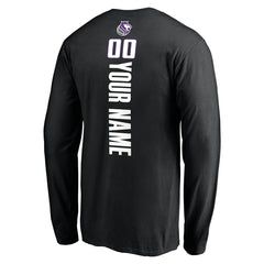 Sacramento Kings Playmaker Personalized Name & Number Long Sleeve T-Shirt Black - NBA