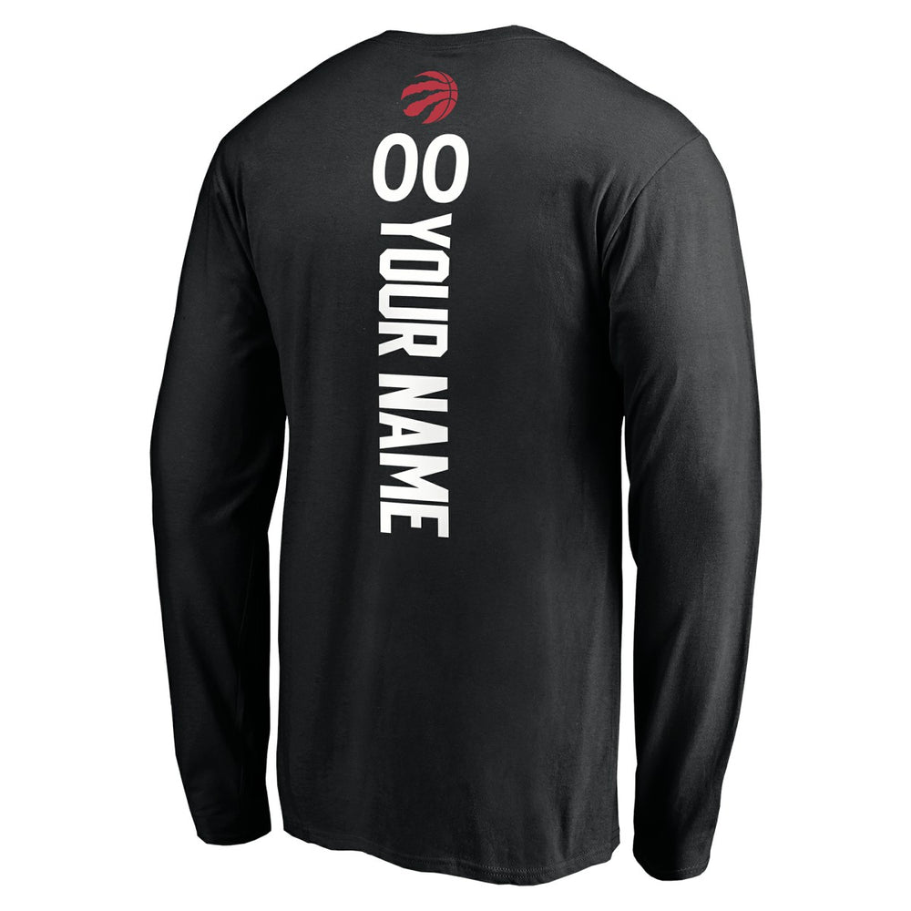 Toronto Raptors Playmaker Personalized Name & Number Long Sleeve T-Shirt Black - NBA