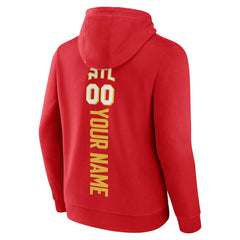 Atlanta Hawks Playmaker Personalized Name & Number Pullover Hoodie Red - NBA