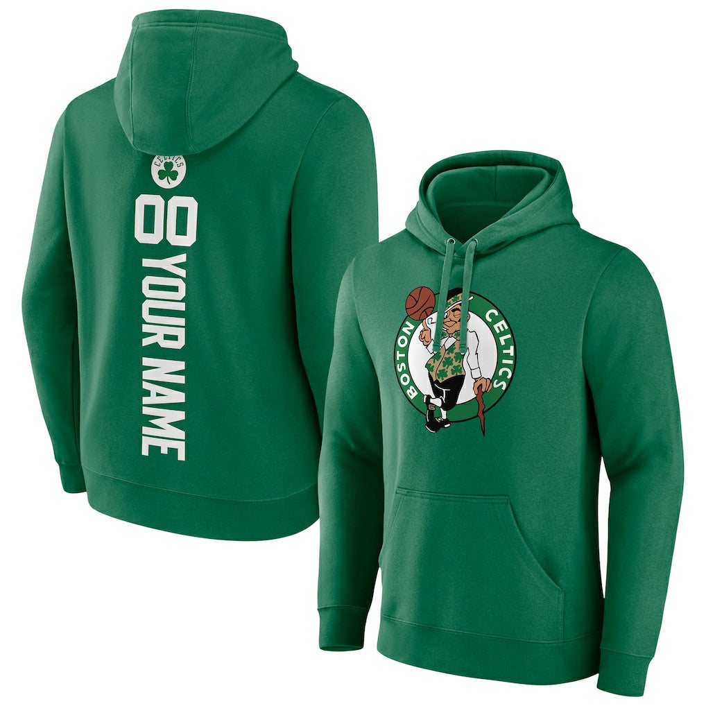 Boston Celtics Playmaker Personalized Name & Number Pullover Hoodie Green - NBA