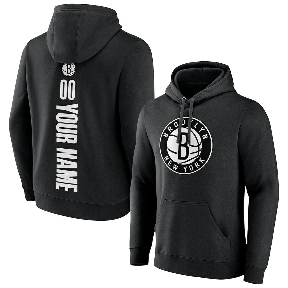 Brooklyn Nets Playmaker Personalized Name & Number Pullover Hoodie Black - NBA