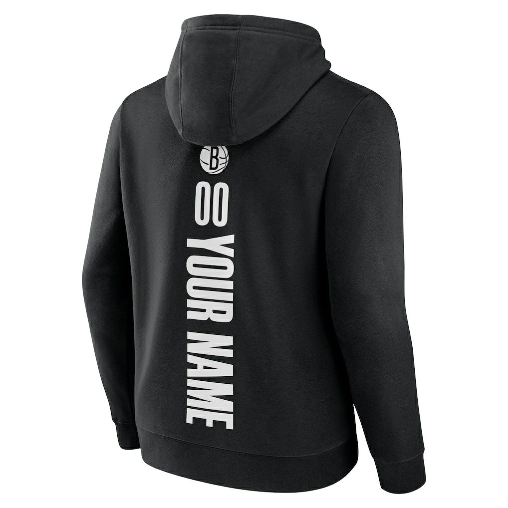 Brooklyn Nets Playmaker Personalized Name & Number Pullover Hoodie Black - NBA