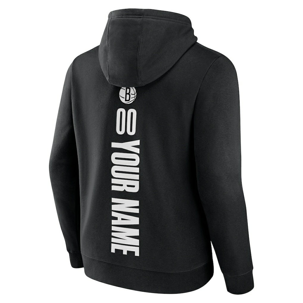 Brooklyn Nets Playmaker Personalized Name & Number Pullover Hoodie Black - NBA