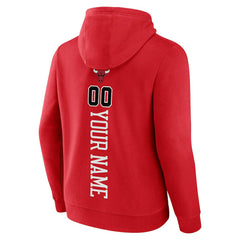 Chicago Bulls Playmaker Personalized Name & Number Pullover Hoodie Red - NBA