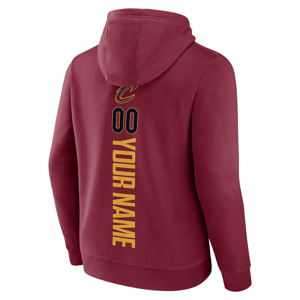 Cleveland Cavaliers Playmaker Personalized Name & Number Pullover Hoodie Wine - NBA