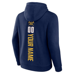 Denver Nuggets Playmaker Personalized Name & Number Pullover Hoodie Navy - NBA