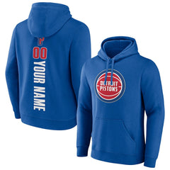 Detroit Pistons Playmaker Personalized Name & Number Pullover Hoodie Blue - NBA