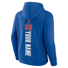 Detroit Pistons Playmaker Personalized Name & Number Pullover Hoodie Blue - NBA