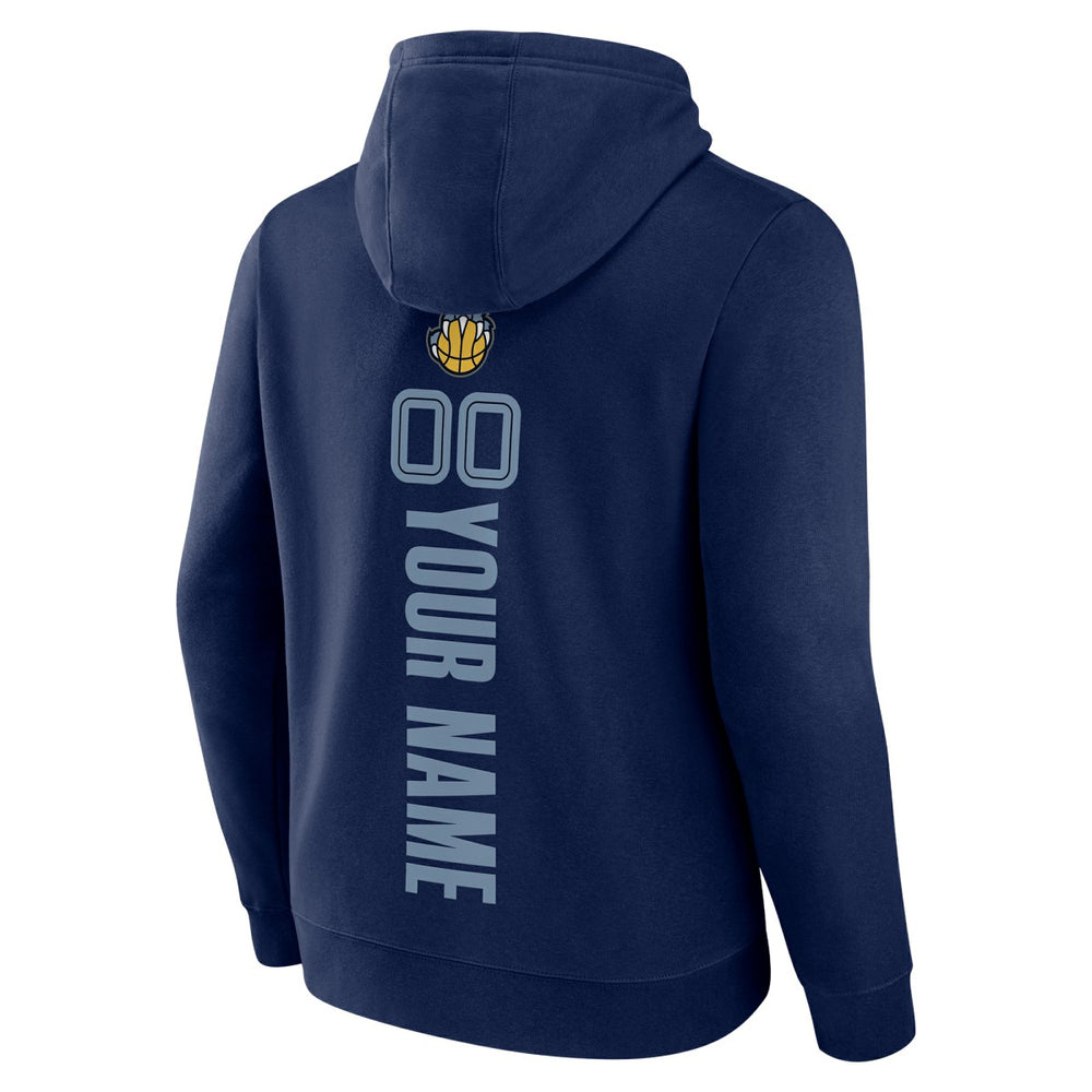 Memphis Grizzlies Playmaker Personalized Name & Number Pullover Hoodie Navy - NBA