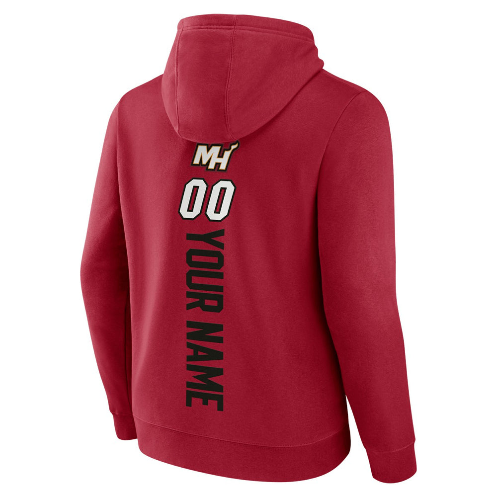 Miami Heat Playmaker Personalized Name & Number Pullover Hoodie Red - NBA