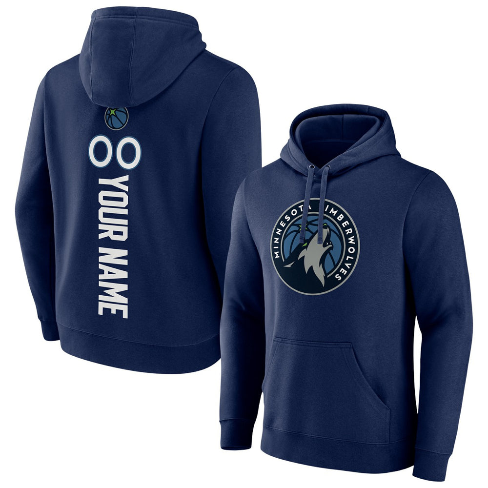 Minnesota Timberwolves Playmaker Personalized Name & Number Pullover Hoodie Navy - NBA