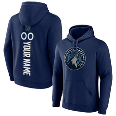 Minnesota Timberwolves Playmaker Personalized Name & Number Pullover Hoodie Navy - NBA