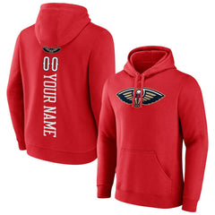 New Orleans Pelicans Playmaker Personalized Name & Number Pullover Hoodie Red - NBA