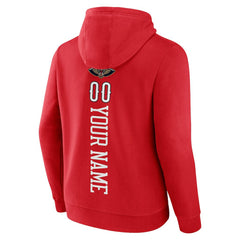 New Orleans Pelicans Playmaker Personalized Name & Number Pullover Hoodie Red - NBA