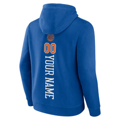 New York Knicks Playmaker Personalized Name & Number Pullover Hoodie Blue - NBA