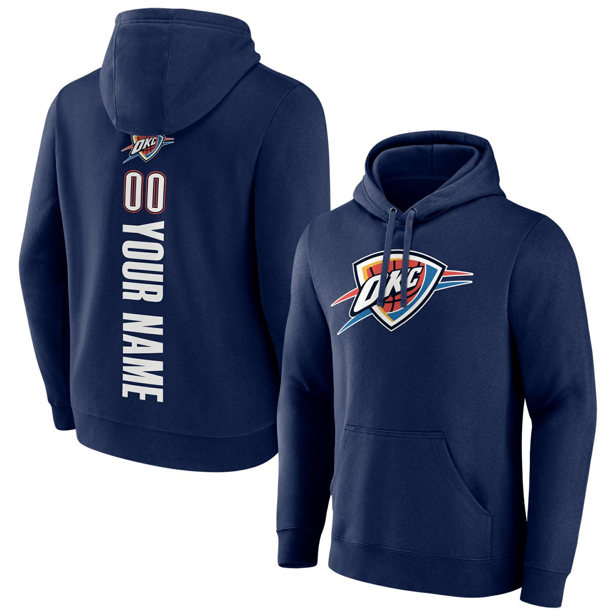 Oklahoma City Thunder Playmaker Personalized Name & Number Pullover Hoodie Navy - NBA