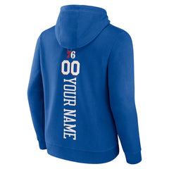 Philadelphia 76ers Playmaker Personalized Name & Number Pullover Hoodie Royal - NBA