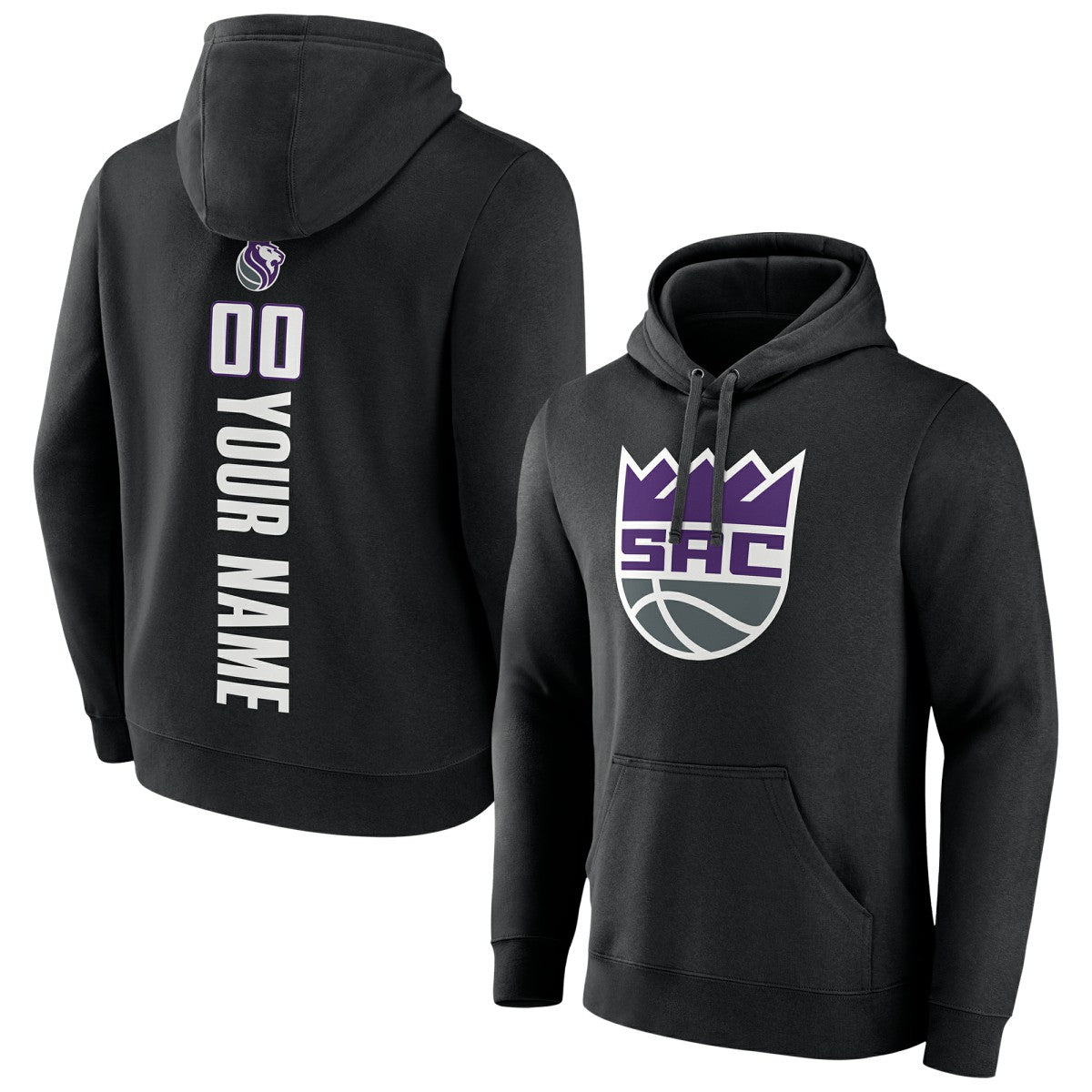 Sacramento Kings Playmaker Personalized Name & Number Pullover Hoodie Black - NBA