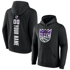 Sacramento Kings Playmaker Personalized Name & Number Pullover Hoodie Black - NBA