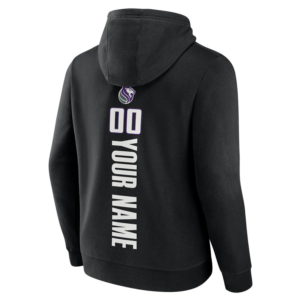 Sacramento Kings Playmaker Personalized Name & Number Pullover Hoodie Black - NBA