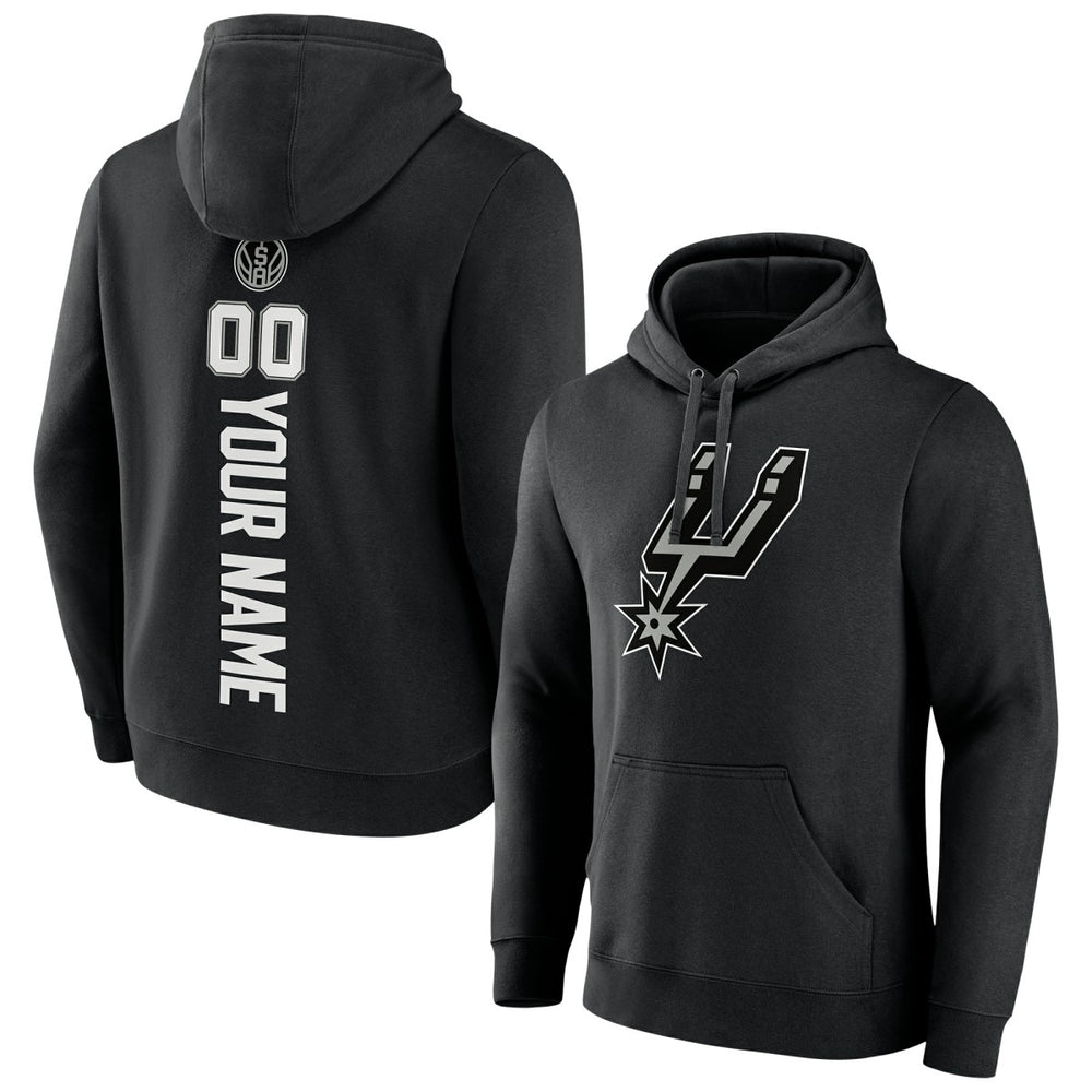 San Antonio Spurs Playmaker Personalized Name & Number Pullover Hoodie Black - NBA