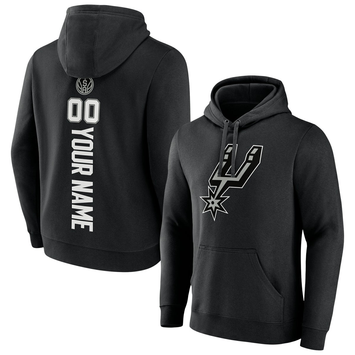 San Antonio Spurs Playmaker Personalized Name & Number Pullover Hoodie Black - NBA