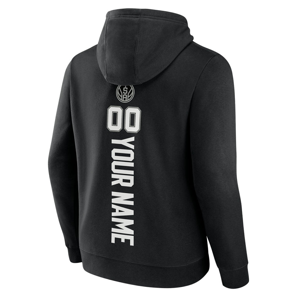 San Antonio Spurs Playmaker Personalized Name & Number Pullover Hoodie Black - NBA
