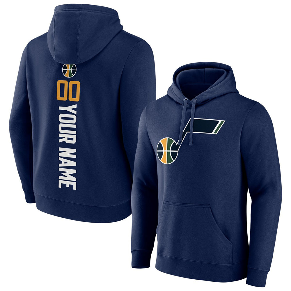 Utah Jazz Playmaker Personalized Name & Number Pullover Hoodie Navy - NBA